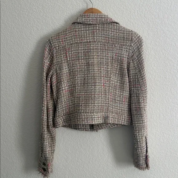 Calvin Klein Jeans Tweed Multicolor Zip-Up Jacket Size M - Picture 4 of 13